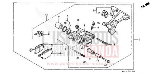 ETRIER DE FREIN ARRIERE CBR600FN de 1992